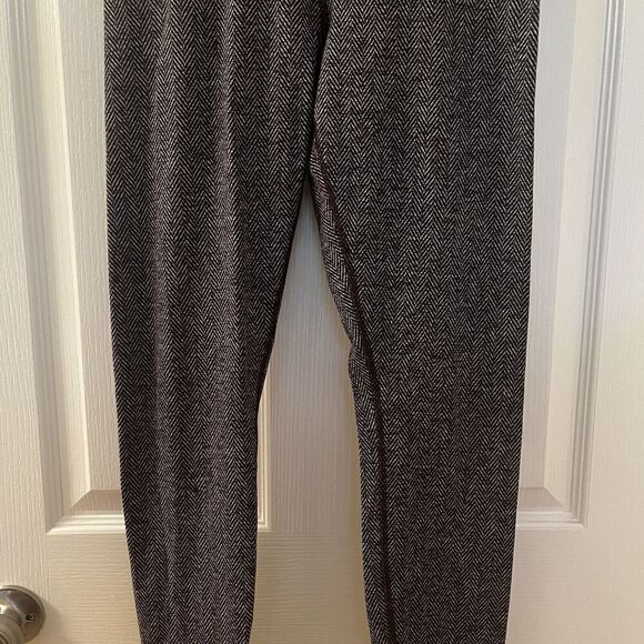 Lululemon Wunder Under Pant Leggings Giant Herringbone Black Heathered Women's 8 - Picture 3 of 14